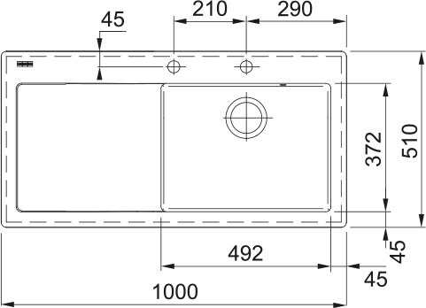 MTK 611-100 Onyx, Abtropffläche links 2 MTK 611-100 Onyx, Abtropffläche links – Bild 2