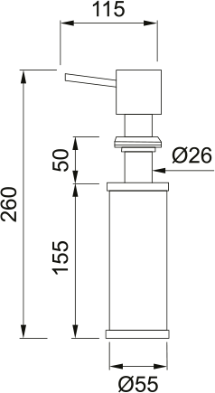 Franke Spülmittelspender FD 300 2 Franke Spülmittelspender FD 300 – Bild 2
