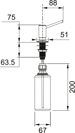 Franke Spülmittelspender SIMPLE 3 Franke Spülmittelspender SIMPLE – Bild 3