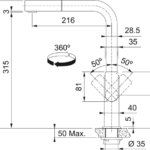 Franke FC 7853 MYTHOS Edelstahl 15 22705 5