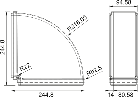 Franke Horizontaler Bogen 90° 2 Franke Horizontaler Bogen 90° – Bild 2