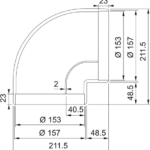 Franke Rundbogen 90° 3 25331 2