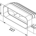 Franke Vertikalbogen für Umluft-/AbluftSets 90° 3 25864 2