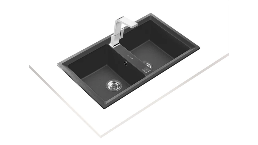TEKA Stone N 200 – Nero (Doppelspüle)