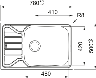 Franke FLL 611-78 LB Edelstahl – Gewebte Struktur – Bild 2